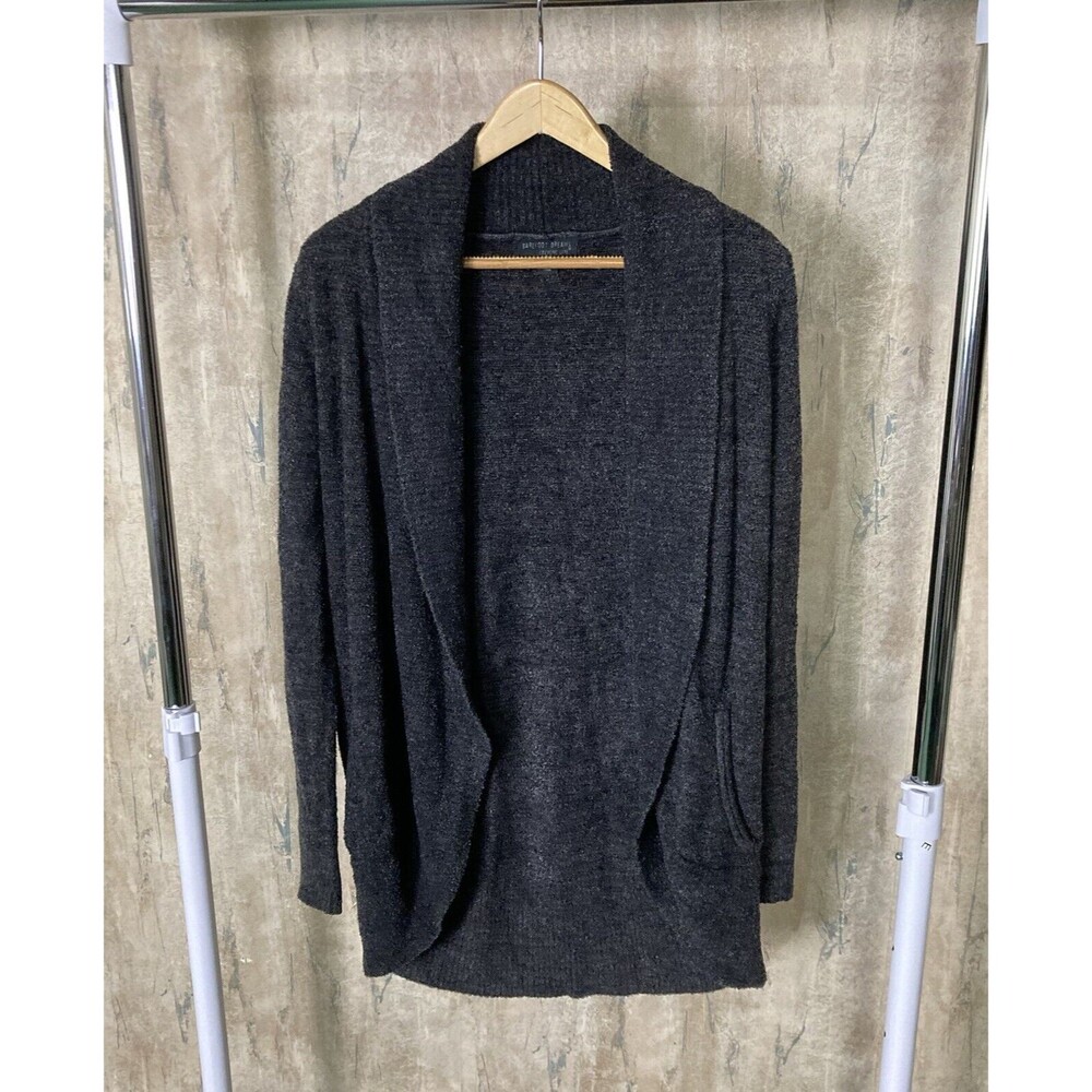 Barefoot Dreams Cozychic Lite Circle Cardigan Dark Gray Women Sz XS / Small Soft